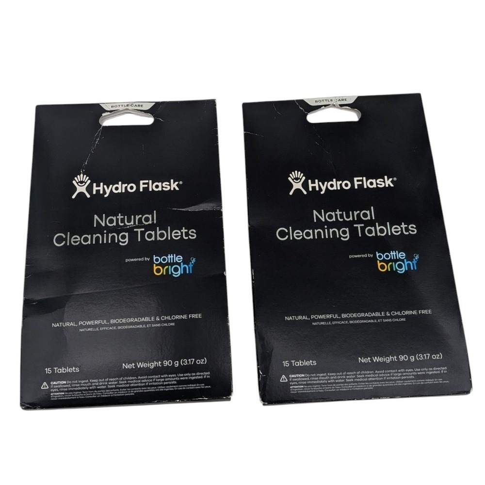 Hydro Flask Natural Cleaning Tablets 15 Count 2 Pack Bottle Bright Chlorine Free